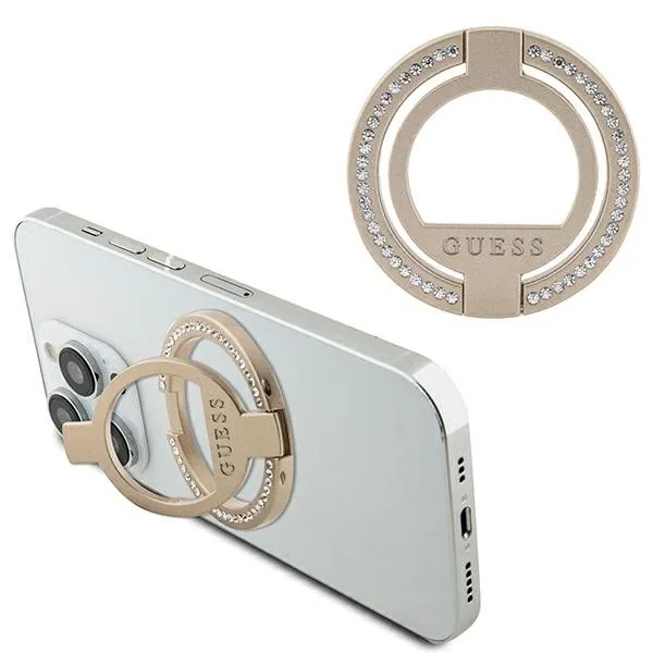 Uchwyt Guess MagSafe Ring Rhinestone - złoty zdjęcie 1