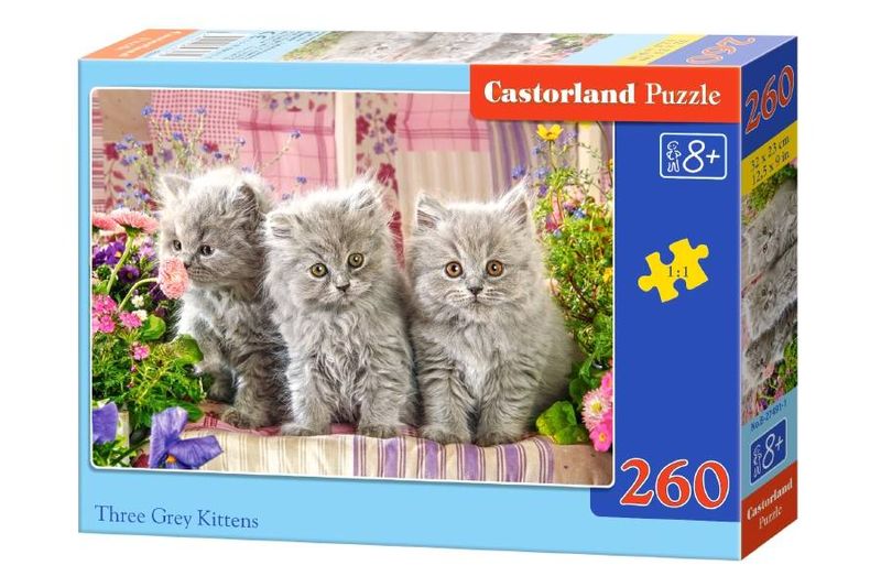 Puzzle 260 el. Three Grey Kittens zdjęcie 1