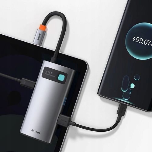 Baseus Metal Gleam 4w1 wielofunkcyjny HUB USB Typ C - USB Typ C Power Deliv na Arena.pl