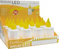 Wkład Znicz Elektryczny Led 12 szt - żółty