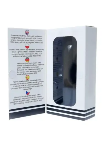Stymulator-Rechargeable Powerful Bullet Vibrator USB 20 Functions - Shine Black na Arena.pl