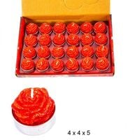 świeca 24szt tea light róża