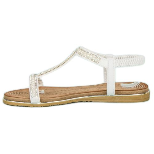 Białe sandały płaskie r.41 na Arena.pl