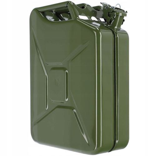 KANISTER NA PALIWO 20L METALOWY ZBIORNIK BAŃKA NA OLEJ BENZYNĘ ROPĘ + LEJEK na Arena.pl