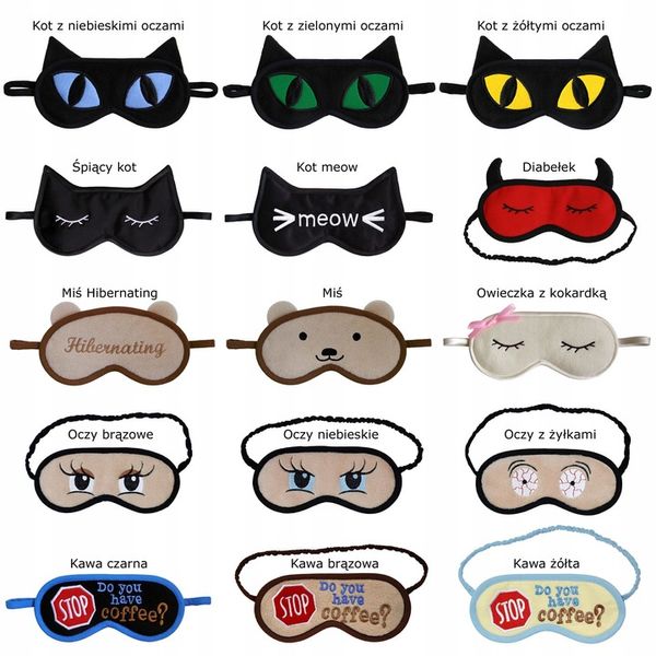 OPASKA NA OCZY do spania 48 WZORÓW maska do snu zdjęcie 9