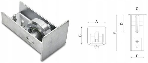 WÓZEK WÓZKI ROLKI DO BRAMY PRZESUWNEJ ZESTAW 80x80 na Arena.pl