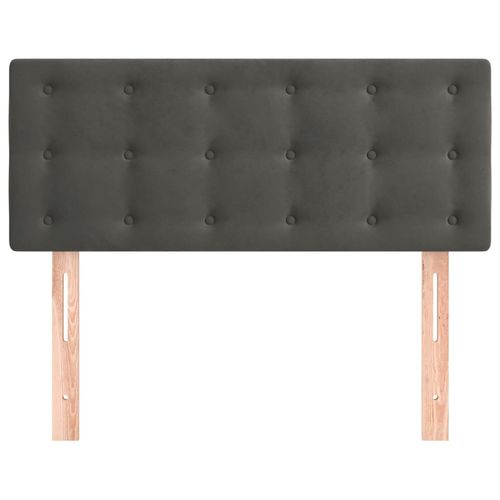Zagłówek do łóżka, ciemnoszary, 100x5x78/88 cm, aksamit na Arena.pl