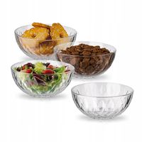 SALATERKI SZKLANE Okrągłe MISECZKI SAŁATEK PRZEKĄSEK Tadar Matilde 900ml x4