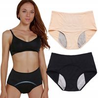 2 szt majtki menstruacyjne figi damskie menstruacyjna nieprzeciekające 3XL