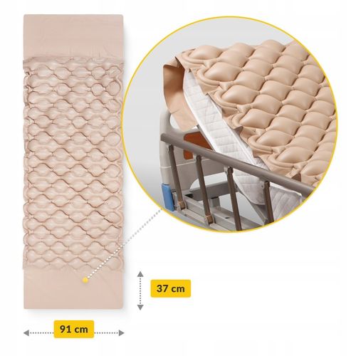 MATERAC PRZECIWODLEŻYNOWY BĄBELKOWY ANTYODLEŻYNOWY Z POMPĄ 200x90 CM 4FIZJO na Arena.pl