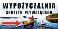 BANER 130x80 cm WYPOŻYCZALNIA SPRZĘTU PŁYWAJĄCEGO REKLAMA druk FOTO