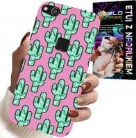 ETUI DO HUAWEI P9 LITE 2016 - KAKTUSY, KAKTUS NA RÓŻOWYM TLE + FOLIA