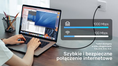 Unitek Kabel Ethernet USB C RJ-45 LAN, przewód sieciowy, 2m na Arena.pl