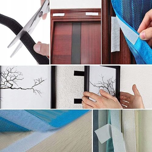 SAMOPRZYLEPNY RZEP TAŚMA ROLKA Z KLEJEM MOCNA szer. 50 mm * 5 METRÓW CZARNY na Arena.pl