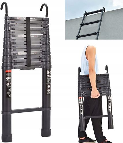 6,2 m Składana TELESKOPOWA DRABINA z wolnym hakiem na Arena.pl