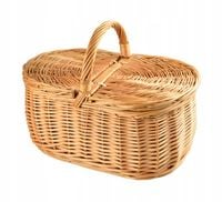 KOSZYK NA PIKNIK wiklinowy kosz PIKNIKOWY roz. XXL