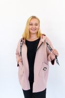 Brudny Róż Kurtka na Zamek z Kapturem UNI