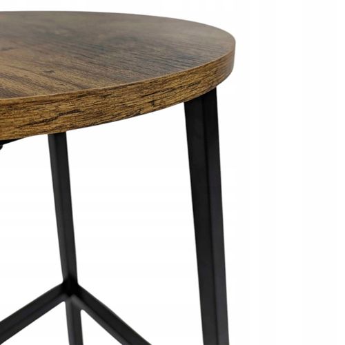 TABORET niski ciemny brąz STOŁEK BAROWY do jadalni do kuchni KRZESŁO na Arena.pl