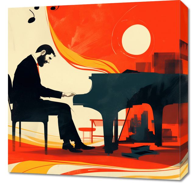 Obraz 60x60cm Pianista zdjęcie 1