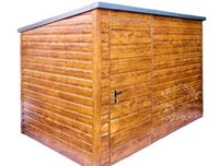 SCHOWEK DOMEK OGRODOWY  2m x 1,5m spad w tył  drewnopodobny  ID276