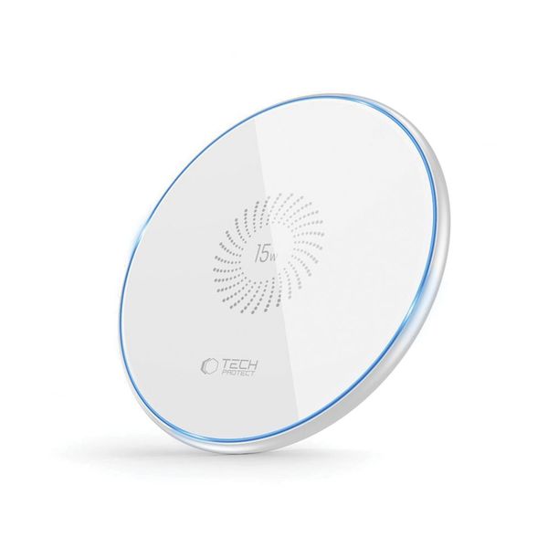 tech-protect qi15w-c1 wireless charger 15w white zdjęcie 2