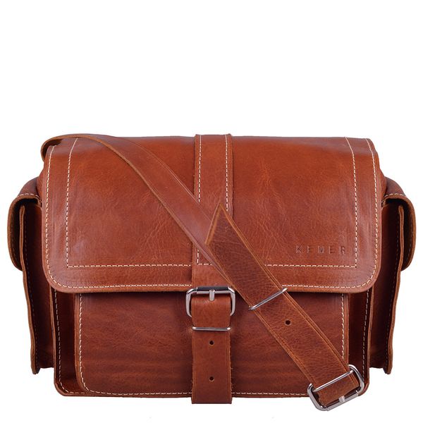 Torebka damska skórzana KEMER 889 Jasny Brąz zdjęcie 3