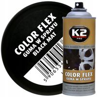 K2 Color Flex GUMA w SPRAYU CZARNA MATOWA POWŁOKA