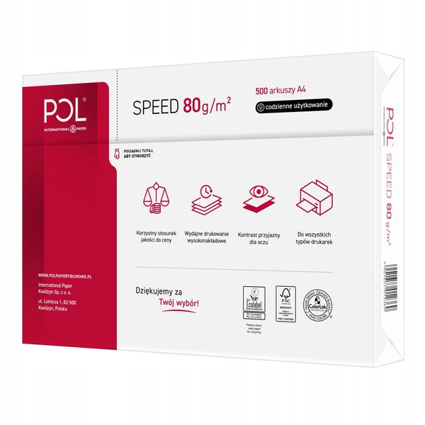 Papier Ksero Polspeed A4 (500) 80G/M2 A'5 2369 zdjęcie 6