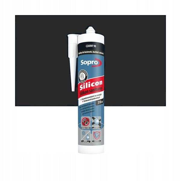 Silikon Sopro Sanitarny 90 Czarny 310 ml zdjęcie 1
