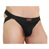 burn jock strap 003 m czarny błyszczący - komfort i wyrazisty styl