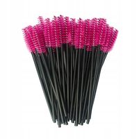 SZCZOTECZKA DO RZĘS I BRWI SPIRALKA CZARNO RÓŻOWA 50 sztuk