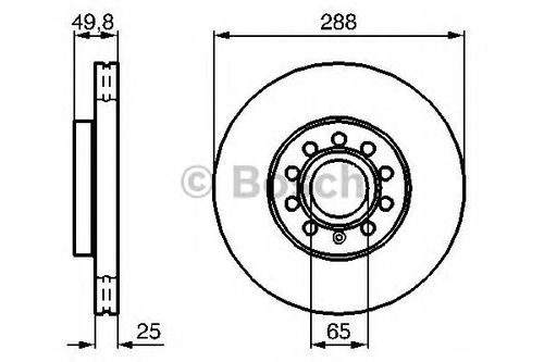TARCZA HAM PRZOD 288X25 V BOSCH na Arena.pl