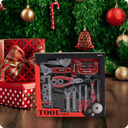 ZESTAW MAJSTERKOWICZA DLA DZIECI NARZĘDZIA 30 ELEMENTÓW  MŁOTEK KOMBINERKI na Arena.pl