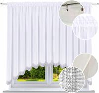 Firana gotowa gładka z cyrkoniami w ŁUK 160x400 firany do salonu z cekinami