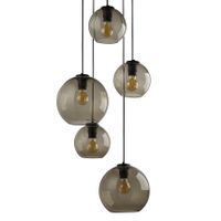 Przydymiona lampa wisząca Vetro 7642 szklane kule do sypialni