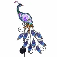 PAW METALOWA STATUETKA OZDOBNA DO OGRODU LED