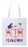 Dla Dziewczyny Żony Torba Eco Biała Shopper Z Nadrukiem Ze Zdjęciem