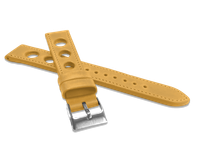 LAVVU Perforowany ochry szyty pasek VINTAGE z luksusowej skóry Top Grain - 18