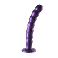 ouch! beaded g-spot 20,5 cm - silikonowy model z przyssawką, fioletowy