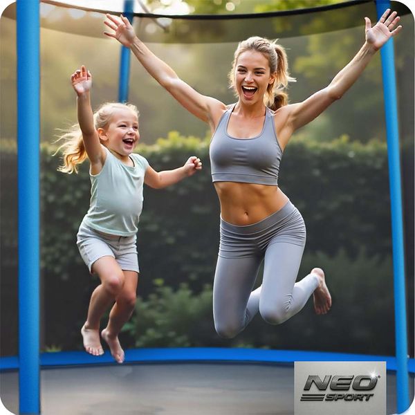Trampolina ogrodowa 8ft/252cm z siatką wewnętrzną i drabinką Neo-Sport zdjęcie 5