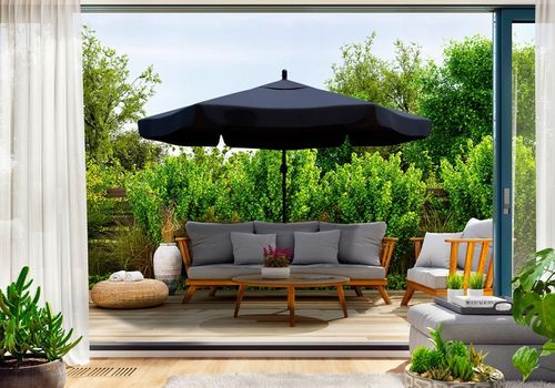 PARASOL OGRODOWY SKŁADANY NA WYSIĘGNIKU 350CM ANTRACYT +POKROWIEC GRAFITOWY na Arena.pl