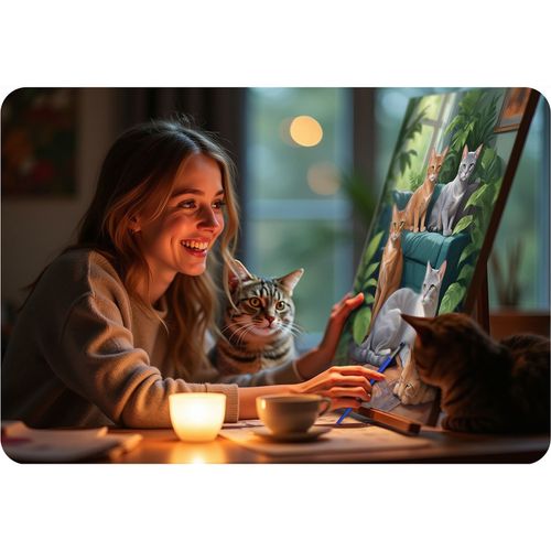 Obraz do malowania po numerach 40x50 cm Massido Koty na Arena.pl