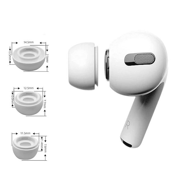 TECH-PROTECT EAR TIPS 3-PACK APPLE AIRPODS PRO 1 / 2 WHITE zdjęcie 4