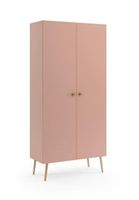 Szafa IKON w stylu skandynawskim z półkami / róż naturalny