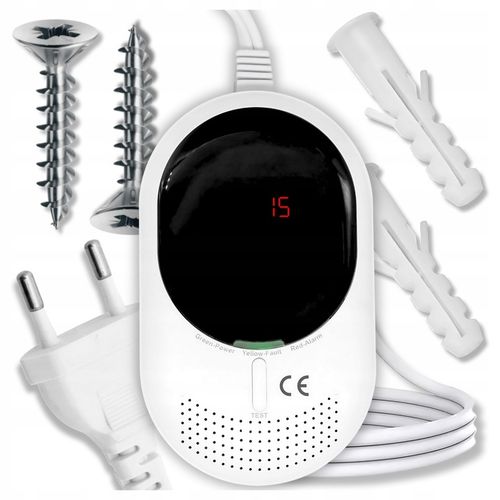 Czujnik Czadu Gazu Ziemnego Detektor Tlenku Węgla CERTYFIKOWANY 85dB LCD na Arena.pl