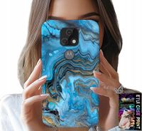 ETUI DO MOTOROLA MOTO E7 PLUS - MARMURKOWE WZORY OBUDOWA CASE + FOLIA