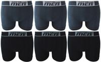6 X GATTA BOXER BOKSERKI MĘSKIE BAWEŁNA SZARE CZARNE XXL