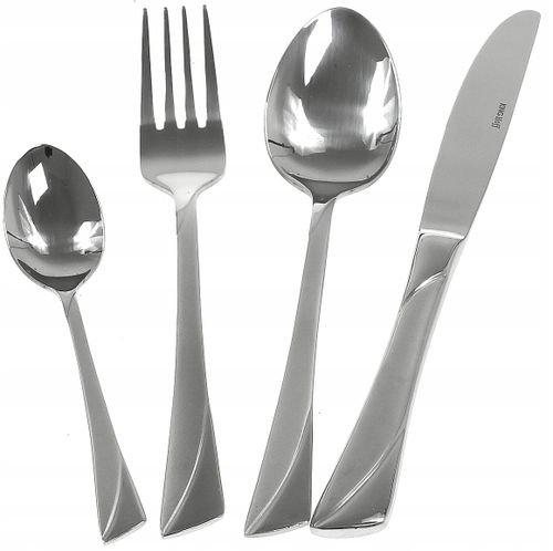 Sztućce Satynowane w Walizce 72 ele 12 osób na Arena.pl