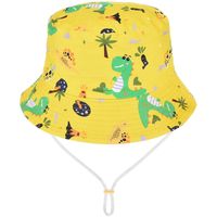 Żółty Kapelusz Dziecięcy Z Regulacją Bawełniany Letni Kap-Mds-15