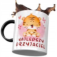 Kubek Czarny Z Tygryskiem Tygrysem Słodki Prezent Z Nadrukiem Ze Zdjęciem